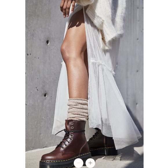 Dr. Martens JADON PLATFORM Boots in DARK BROWN Smooth LEATHER Great Reviews - Picture 7 of 14